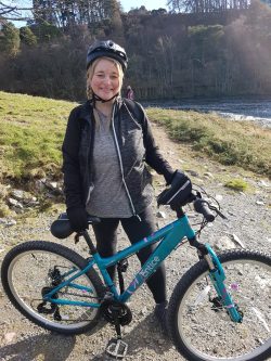 Rachael Buckett on bike